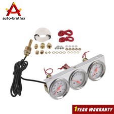 Triple Gauge Set Water Temp Oil Pressure Volt Meter 2 52mm Mechanical Chrome Triple Gauge Set Water Temp Oil Pressure Volt Meter 2 52mm Mechanical Chrome