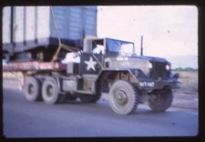 Vintage 1968 35mm Vietnam War Photo Slide M-35 Semi Truck