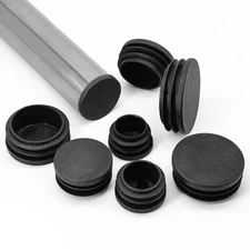 12-76mm Black Round Plastic Blanking End Caps Tube Pipe Inserts Seal Plug Bungs