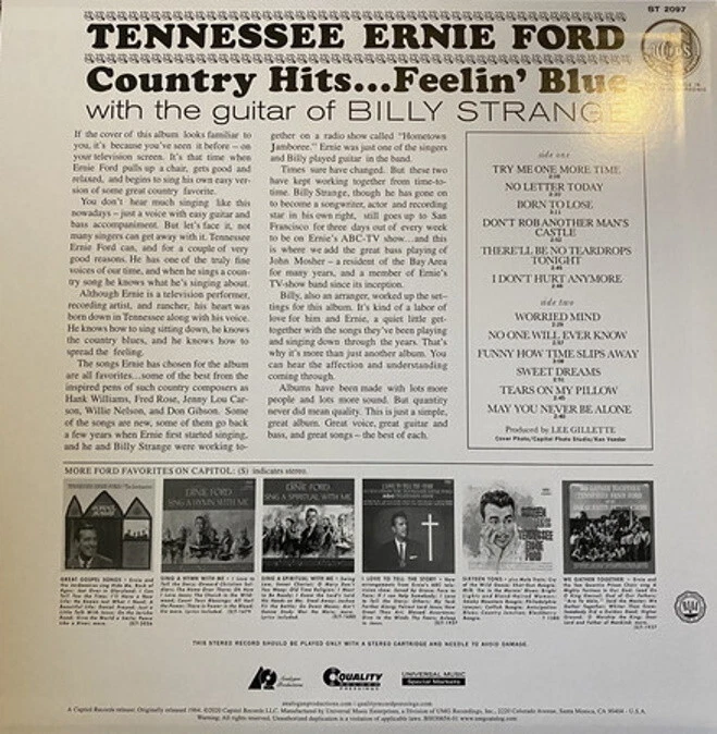 ANALOGUE PRODUCTIONS AP-126-33 Tennessee Ernie Ford Country Hits..FEELIN' BLUE - Bild 2 von 4