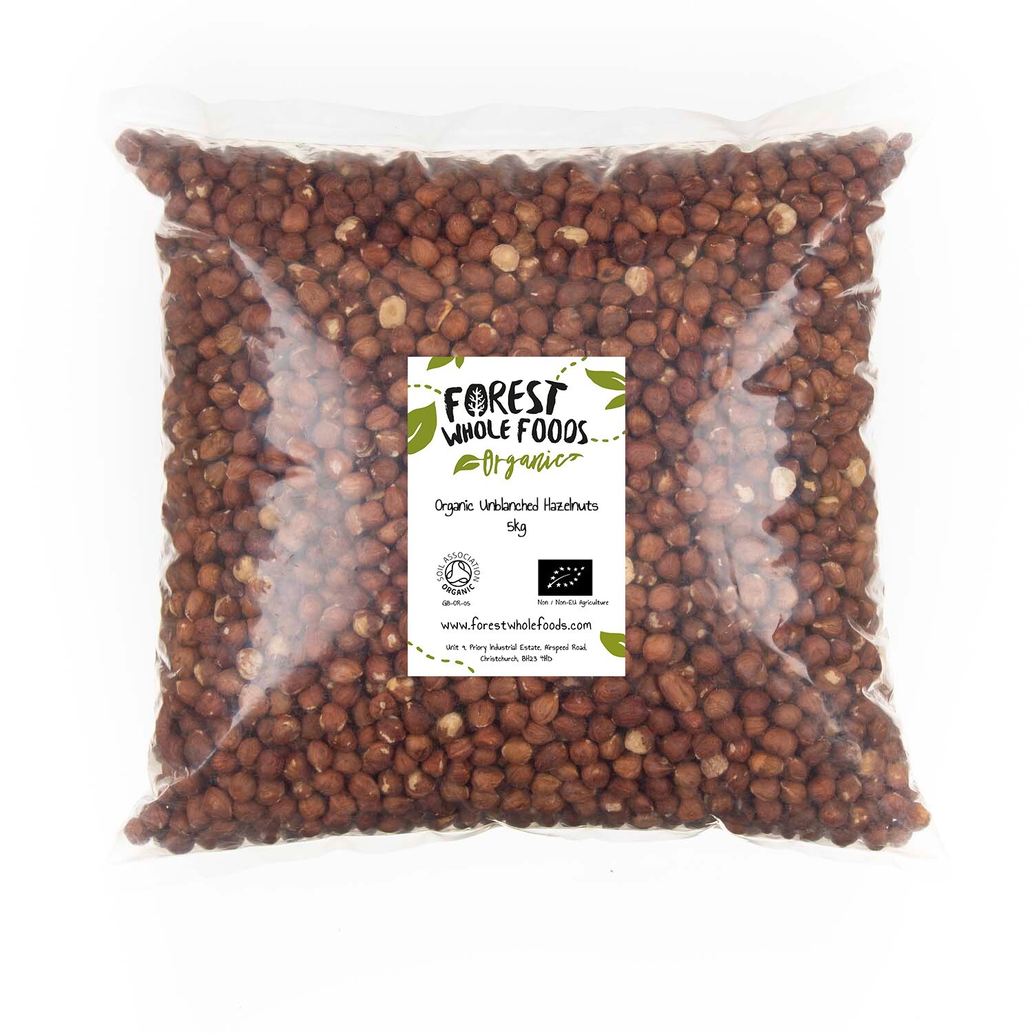 Organic Whole Hazelnuts 5kg - Forest Whole Foods