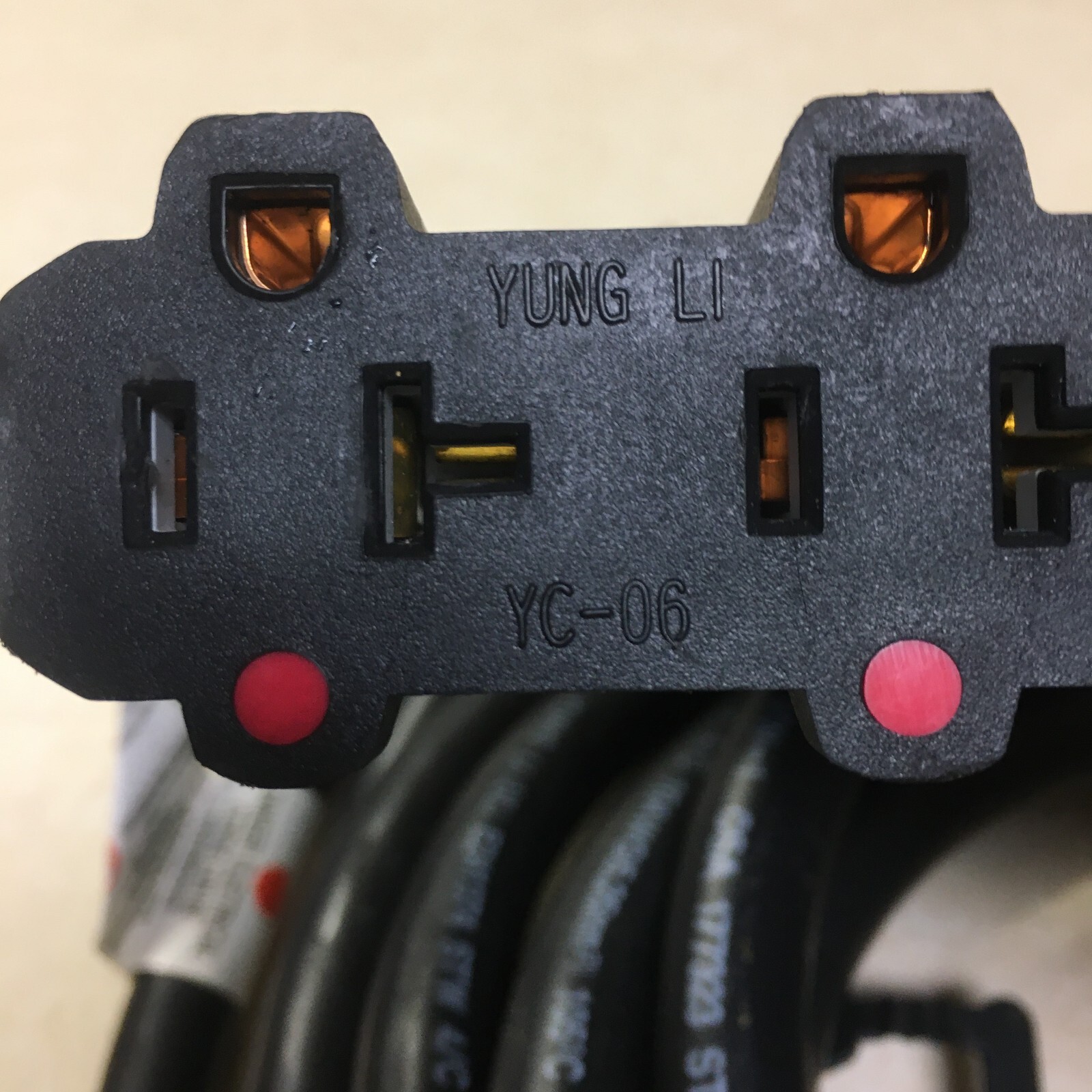 20' Long Generator Cord NEMA L14-30P Plug to (4X) 5-20R 20A 125V Outlets