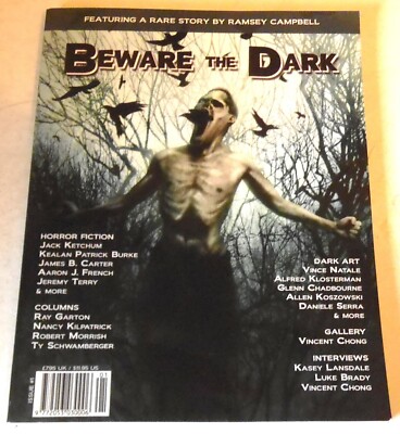 Beware the Dark #1   UK horror magazine   October 2013 - Campbell, Ketchum, Fry