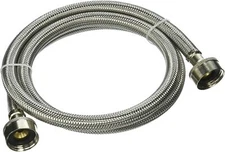 PLUMB PAK PP23821 Stainless Steel 3/4-in FHT x 4-ft Washing Machine Hose