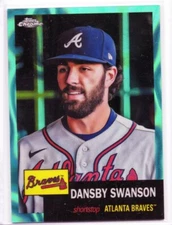 2022 Topps Chrome Platinum Anniversary - Dansby Swanson #69 Aqua Lava Refractor