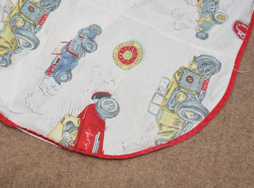 VINTAGE 1950'S NEWFIELD HIGH HOT ROD DRAG RACING SHEET BLANKET TWIN BED - Picture 3 of 9
