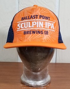 Ballast Point Brewing Co. Sculpin IPA Craft Beer San Diego CA. Snapback Hat Cap