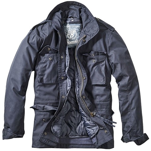 Brandit M-65 estándar Chaqueta Parka de Seguridad de la policía para hombre  cálido abrigo al aire libre azul marino | eBay