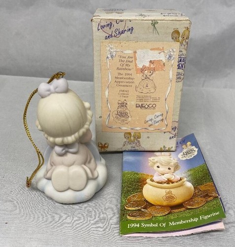 1994 Precious Moments Member Ornament # PM041 You Are The End Of My Rainbow BOX - Picture 2 of 3