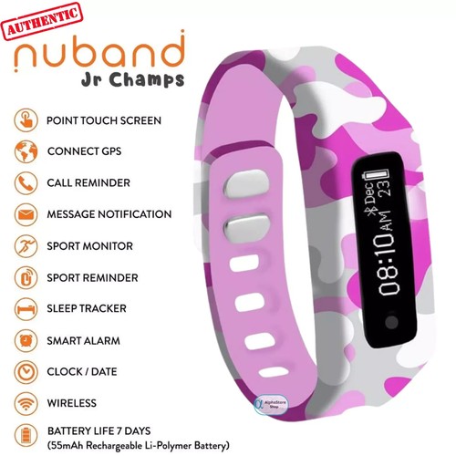 Nuband Jr Champs Fitness Tracker - Camo Pink - Picture 2 of 3
