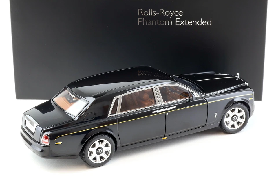 1:18 Kyosho Rolls Royce Phantom Ewb Esteso Wheelbase 2012 Diamond Nero - Immagine 3 di 4