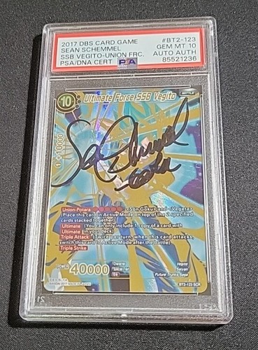 Ultimate Force SSB Vegito PSA 10 BT2-123 Sean Schemmel Autograph -OFFERS WELCOME