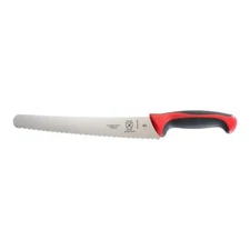 Mercer Culinary Red Millennia Colors Handle, 10" Bread Knife (Wavy Edge Wide)
