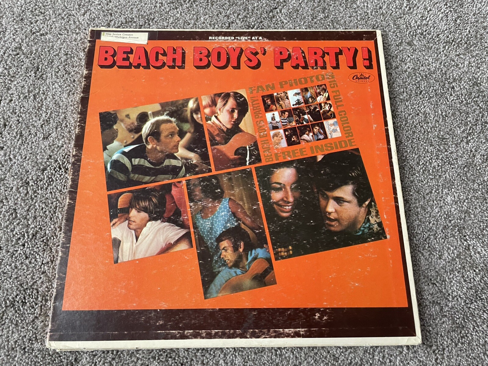 Beach Boys Party Vinyl LP MAS 2398 with Art Photo Cards Capitol Records  