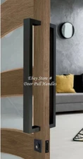 Pull Handle Stainless Steel Square Black Entrance Entry Front Door 70 Inch Long