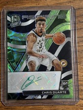 2021-22 Panini Spectra Green Aspiring Autographs #AA-28 Chris Duarte /50 Rookie
