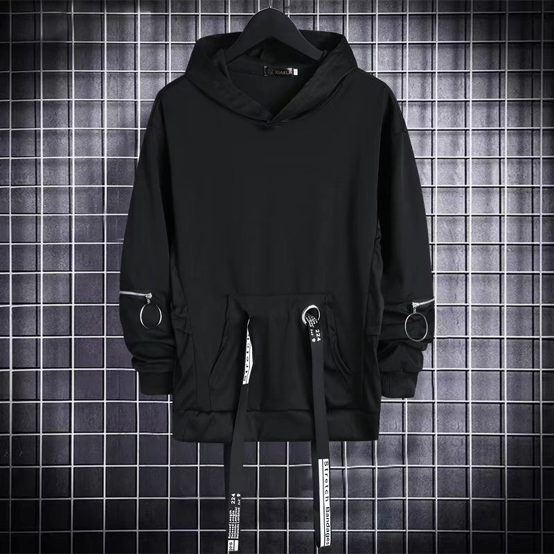 Men Hoodie Sweatshirt Black Hoodies Tops Hip Hop Japanese Men Hoodie Sweatshirt Black Hoodies Tops Hip Hop Japanese