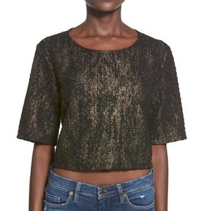 black and gold shimmer top