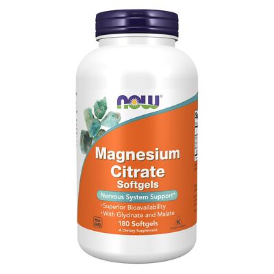 NOW FOODS Magnesium Citrate 180 Softgels