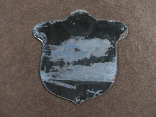 Piatto insegna metallo smaltato petrolio coloniale porcellana misura 8 x 8 pollici - Foto 2 di 3