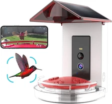 Quick Setup Smart Solar Hummingbird Feeder with Camera 1080P 2MP High-Def and Wi