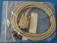 NIHON KOHDEN Null Modem Cable DB9 Female to Dual 3.5mm Jack Cable A/OLG-2900-A