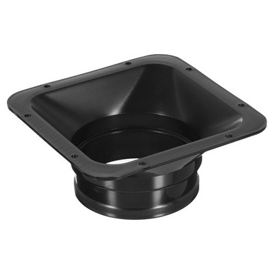 PATIKIL 4'' Duct Connector Flange, PP Dryer Vent Wall Plate 4 Inch, Black