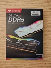 NEW Team Group T-Force Delta RGB DDR5 16GB RAM Kit (2x8) Black (Sealed box)