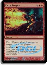Fiery Temper - Euro Promo Magic mtg Moderate Play, English Unique & Misc Promos 