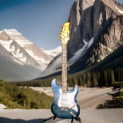 Crescent Electric 6-String Guitar, Light Blue | eBay