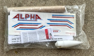 Vintage New ESTES ALPHA Flying Model Rocket Kit 37508A