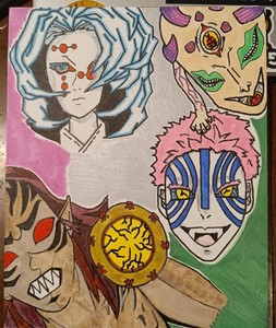 Demon Slayer - Demons On Canvas, 8x10