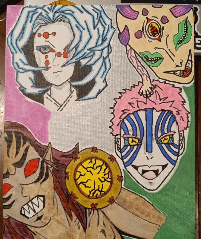 Demon Slayer - Demons On Canvas, 8x10