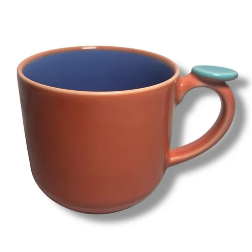 Lindt Stymeist Colorways Mug Coral Periwinkle Thumbprint Handle
