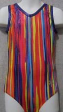 SNOWFLAKE DESIGNS Leotard Cheerful Colorful Gymnastics CM Child Girls M