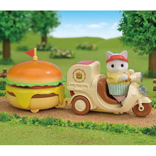 Sylvanian Families Freshly Made Hamburger Wagon, Shop Shop