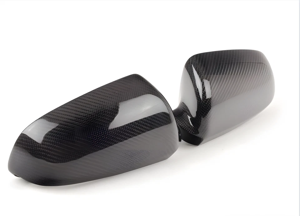 Real Carbon Fibre side Mirror Covers Cap For Audi A4 S4 B6 B7 L+R 2002-2007 Foto 2 de 4