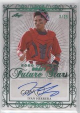 2020 Leaf Ultimate Draft Emerald Spectrum 3/25 Ivan Herrera #FS-IH1 Auto 04br