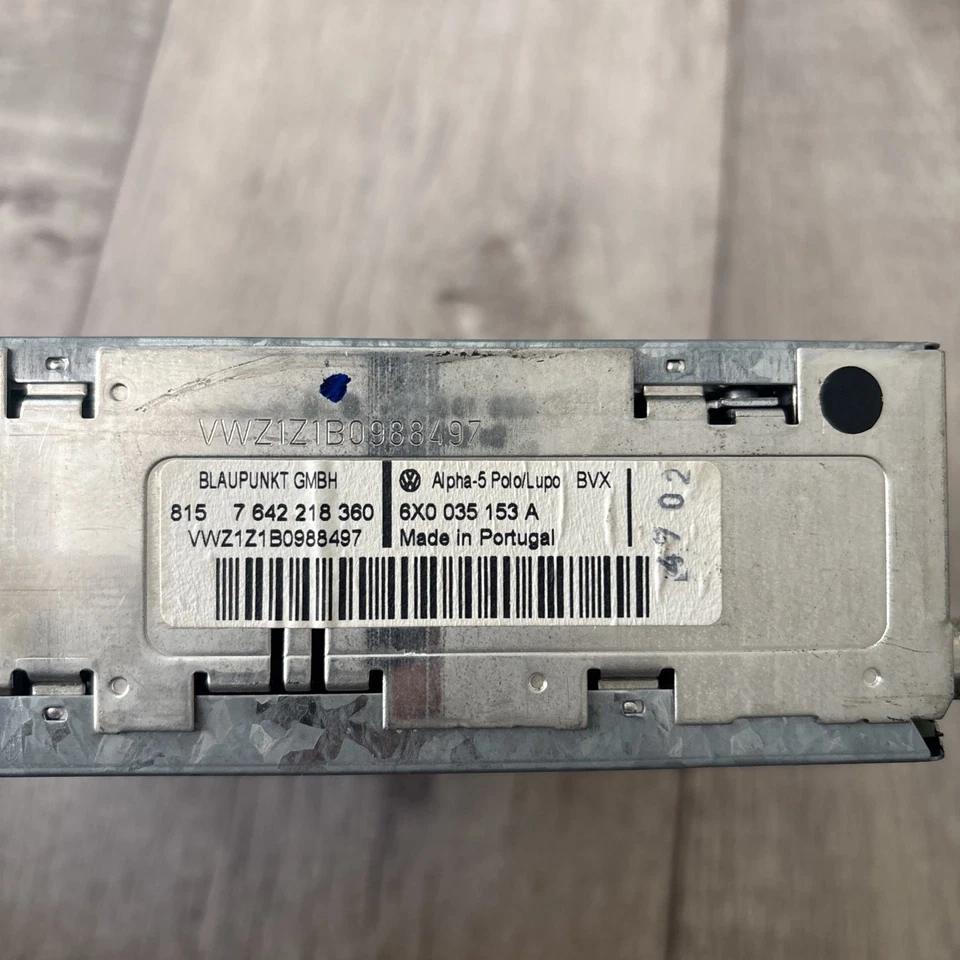 Org Blaupunkt Alpha V Autoradio 6X0035153A + Code + Geprüft Voll Funktionsfähig - Bild 3 von 3