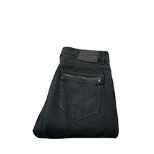 John Varvatos Black Ribbed Cotton Men  s Button Fly Jeans Size 33x32 Zippers