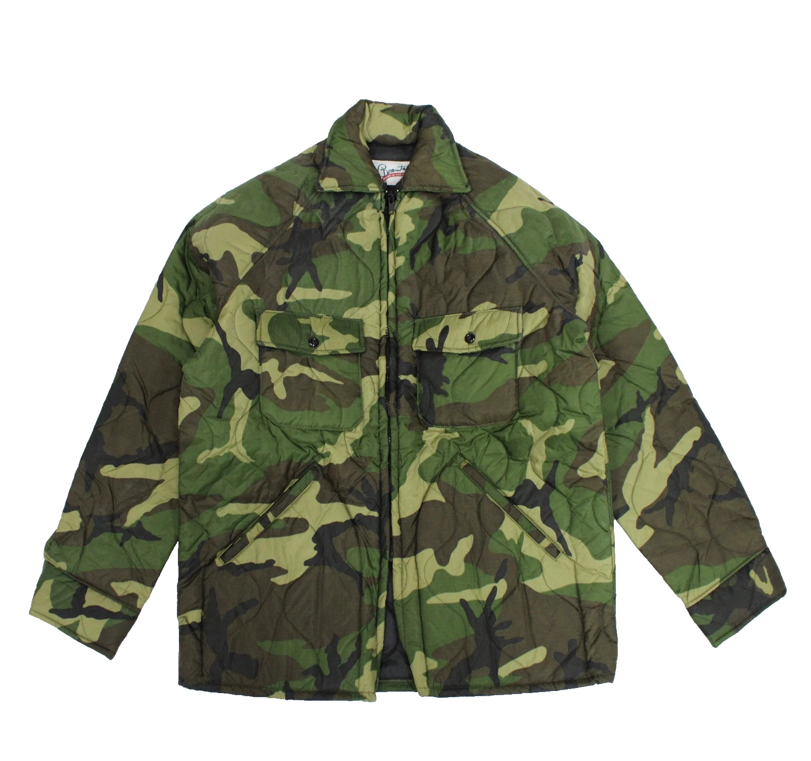 Brents Original Dumbbell Quilted Camo Jacket Made in USA Quilt Size M (4)