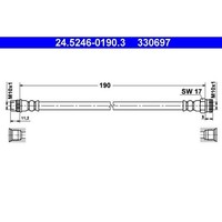 ATE 24.5246-0190.3 Bremsschlauch FüR Peugeot Citroen DS C4 DS4 C3 C2 308 307 NC