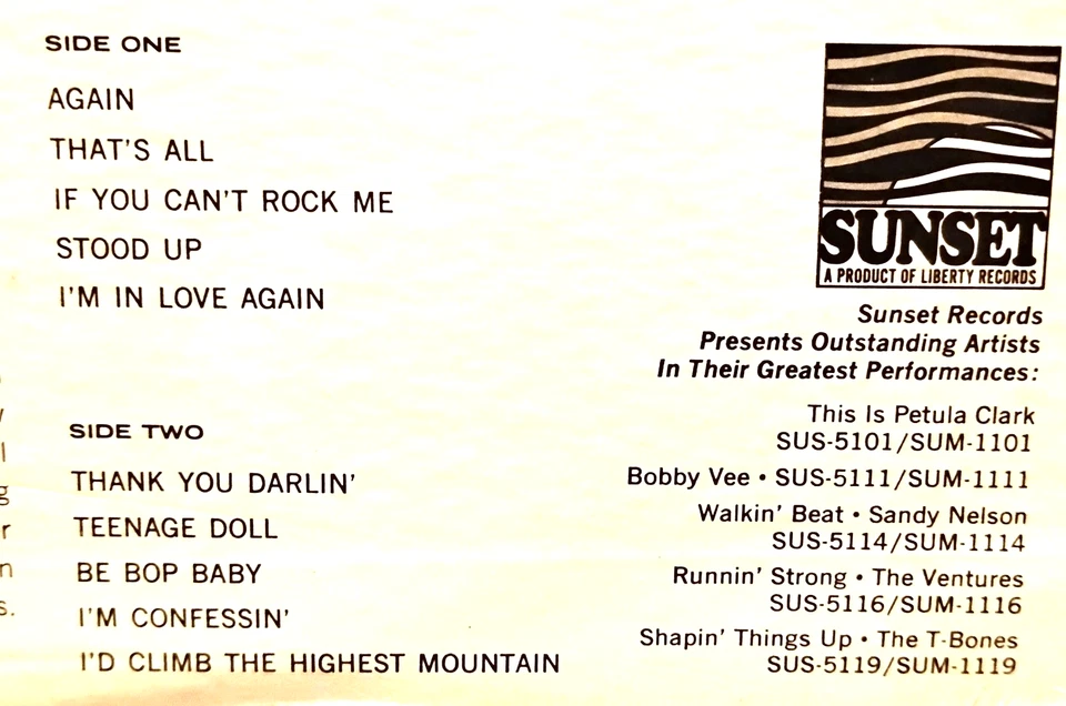 (NEW)  RICKY NELSON  "SELF-TITLED"  (RARE SUNSET VINYL / 1ST RL-1966) - Image 2 of 4