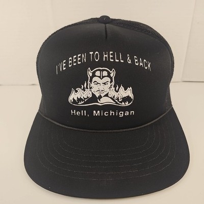 VTG Mesh Back Snapback Trucker Hat I've Been To Hell And Back Hell, Michigan 