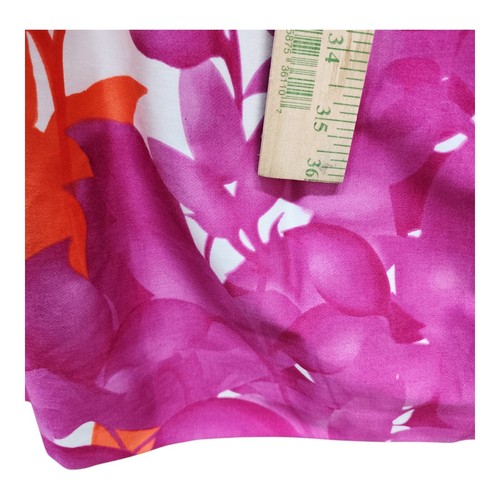 NWT Jones Wear Dress Floral 16 Cotton Sleeveless Fit Flair Pink Orange Pockets - Picture 18 of 19