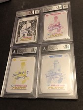Set of 4 Beckett 10 Auto Jim Lonborg Printing Plates 2024 ‘89Pro Set All 1/1’s