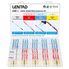330 PCS Solder Seal Wire Connectors Kit, Waterproof Heat Shrink Butt Connecto...