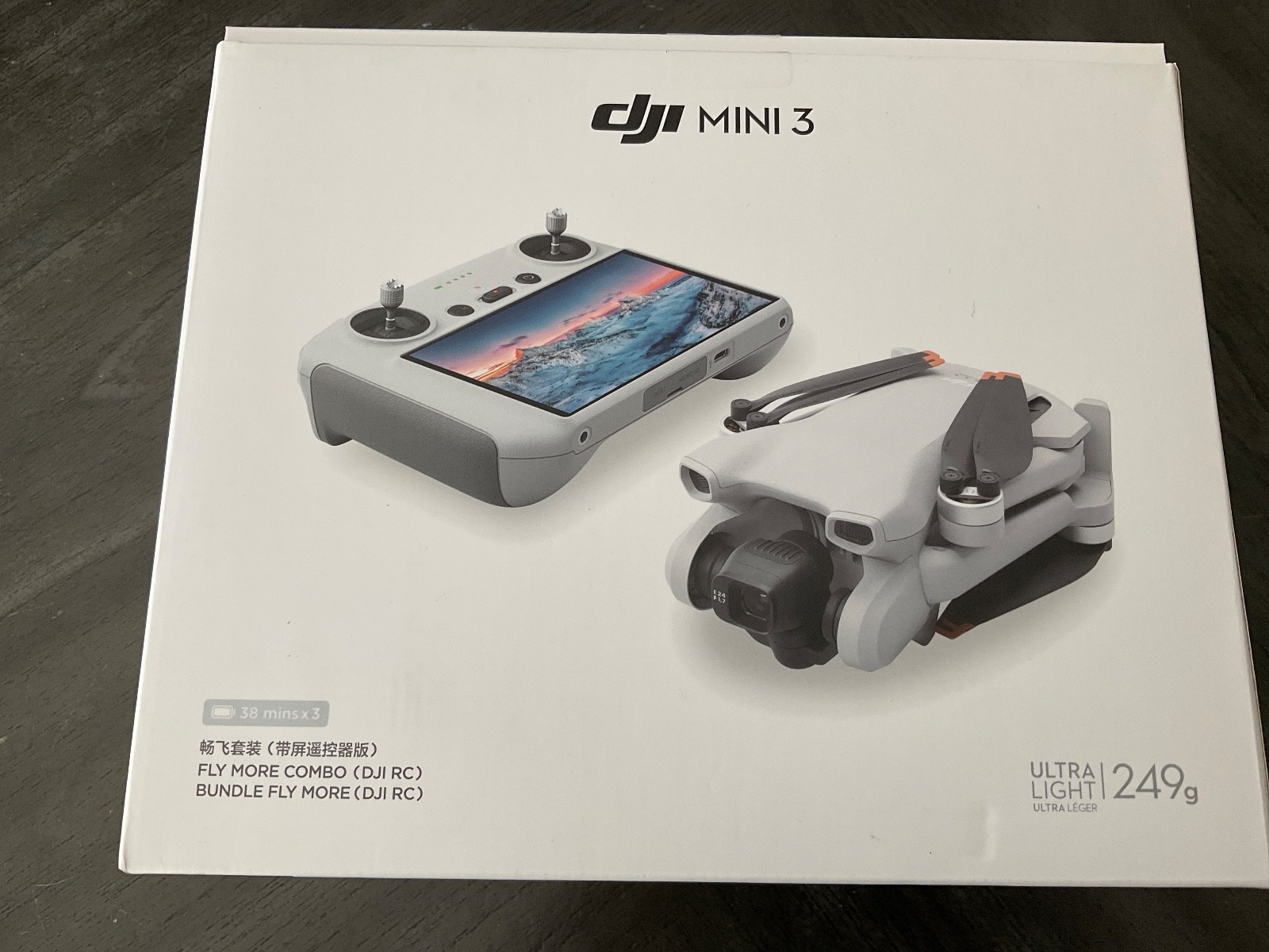 DJI Mini 3 Fly More Combo (DJI RC), Drones with Camera for Adults 4K 3 Batteries