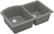 Karran USA QU-610 Quartz QU 32" Undermount Double Basin Quartz - Grey