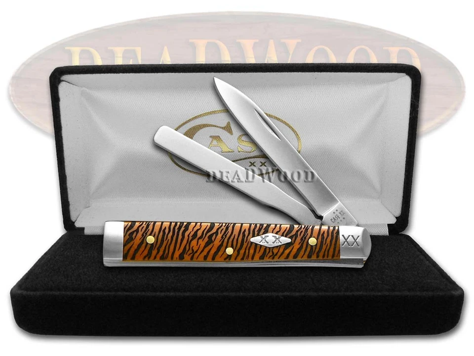 Cuchillo de Bolsillo Case xx Cuchillos Baby Doc Tiger Raya Hueso Naranja 12514TS Foto 4 de 4